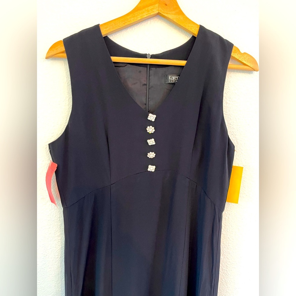 Vintage Karen Kane lifestyle black empire formal dress size 6